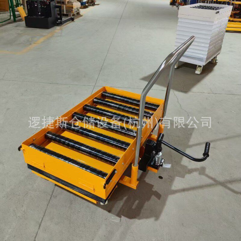 非标手动滚筒滚珠液压平台车 换模具台车 辊筒R搬运车升降手推车