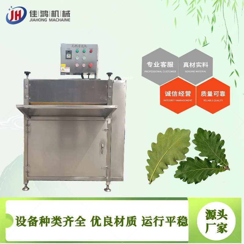 全自动苇叶竹f叶去污泥设备 粽叶清洗杂质机器 叶类清洗毛辊清洗