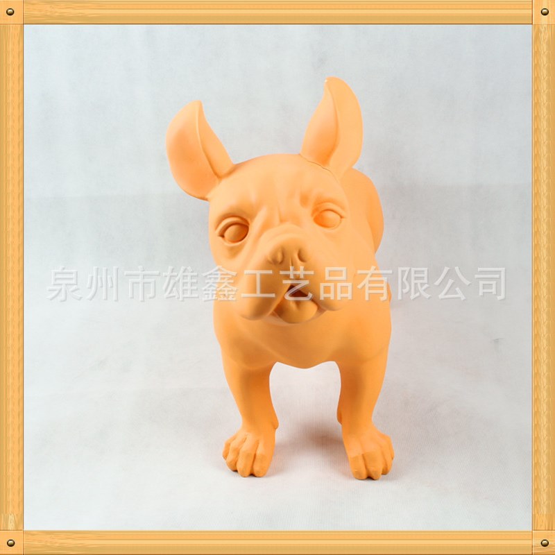 玻璃钢狗年雕塑 j商业街广场斗牛犬装饰美陈 创意过年喜庆卡通摆