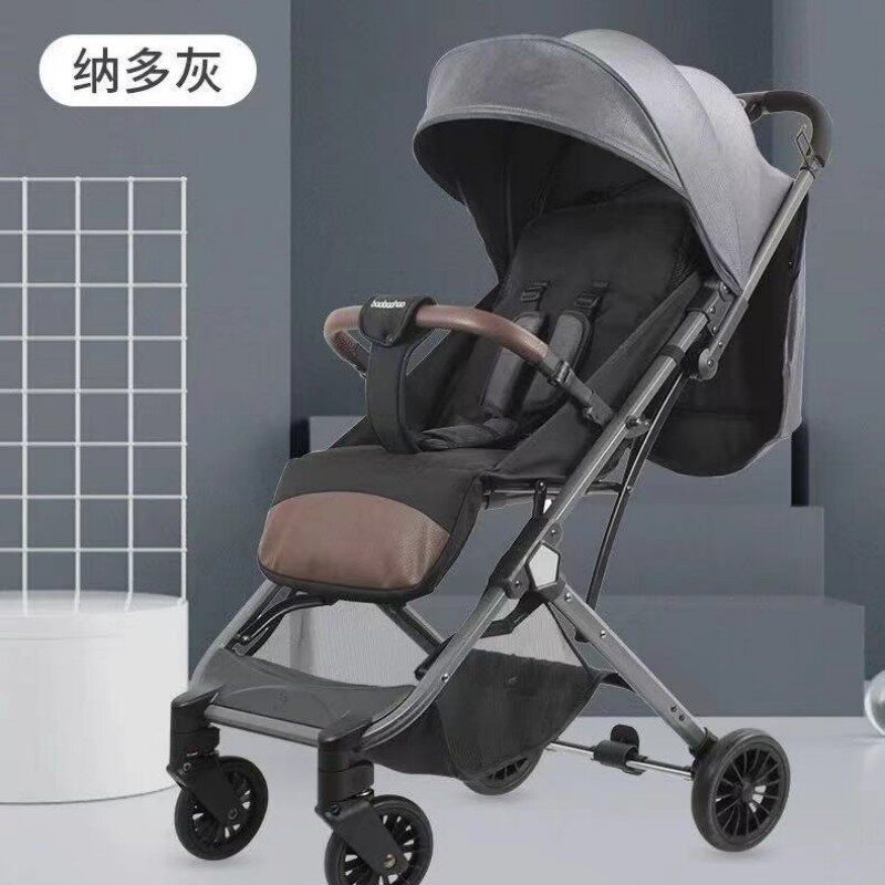 宝宝好Y3可坐可躺婴儿车一键收车超轻便带拉杆高景观婴儿推车bb车