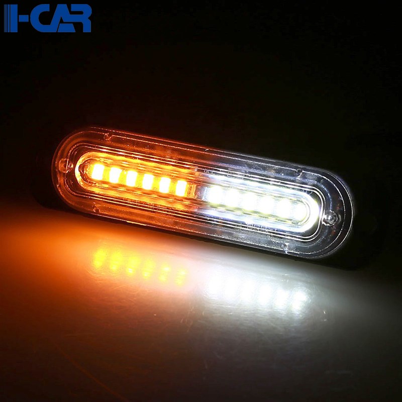 一拖四汽车4x12LED格栅灯48led中网爆闪警示灯高亮X安防频闪日行