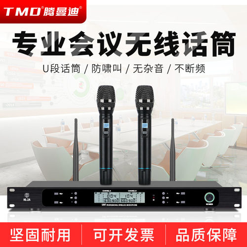 厂家直销HL-2A一拖二无线手持麦克风会议舞台演出婚庆家庭K歌话筒