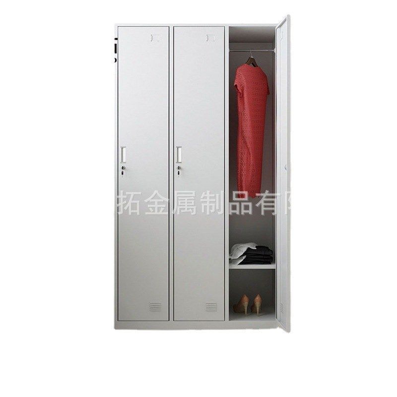 贵阳不锈钢更衣柜铁皮文件柜保z密柜员工学生带锁储物柜玻璃档案