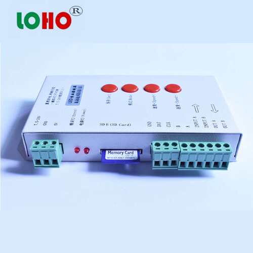 LED全彩控制器 T-1000S控制器 SD卡单口控制器 外控全彩控制器