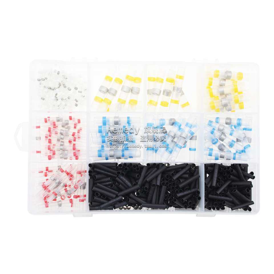 焊接密封线连接器套件 热缩连接器 绝缘 和 防水电线端子-350PCS