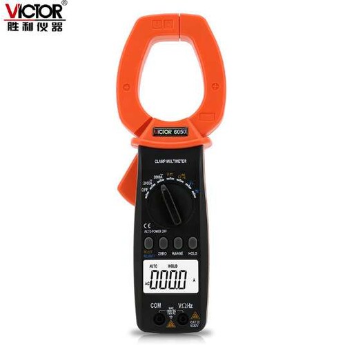 胜利仪器VC6050/VC6052大功率钳形万用表直流2000A防烧数字钳形表
