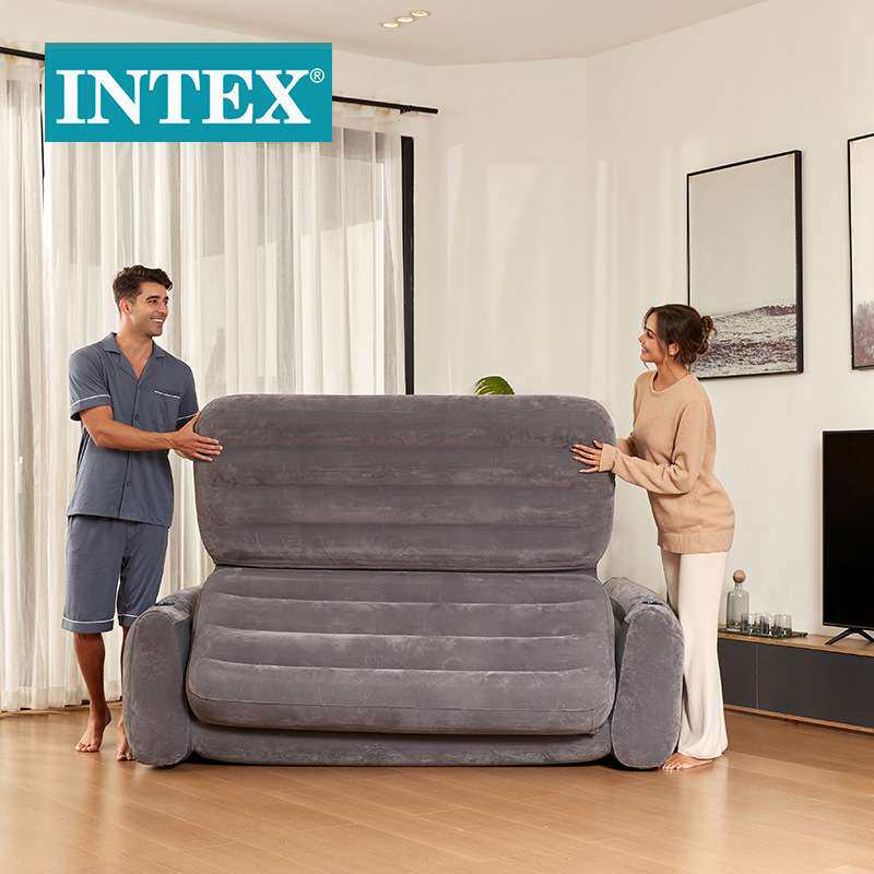 INTEX66552长方形双人沙发居家懒人折叠充气床多功能简约沙发