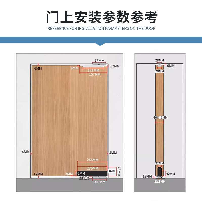 简约轻奢魔术门正反双开门双向阻尼缓冲旋转隔断推拉门五金配件