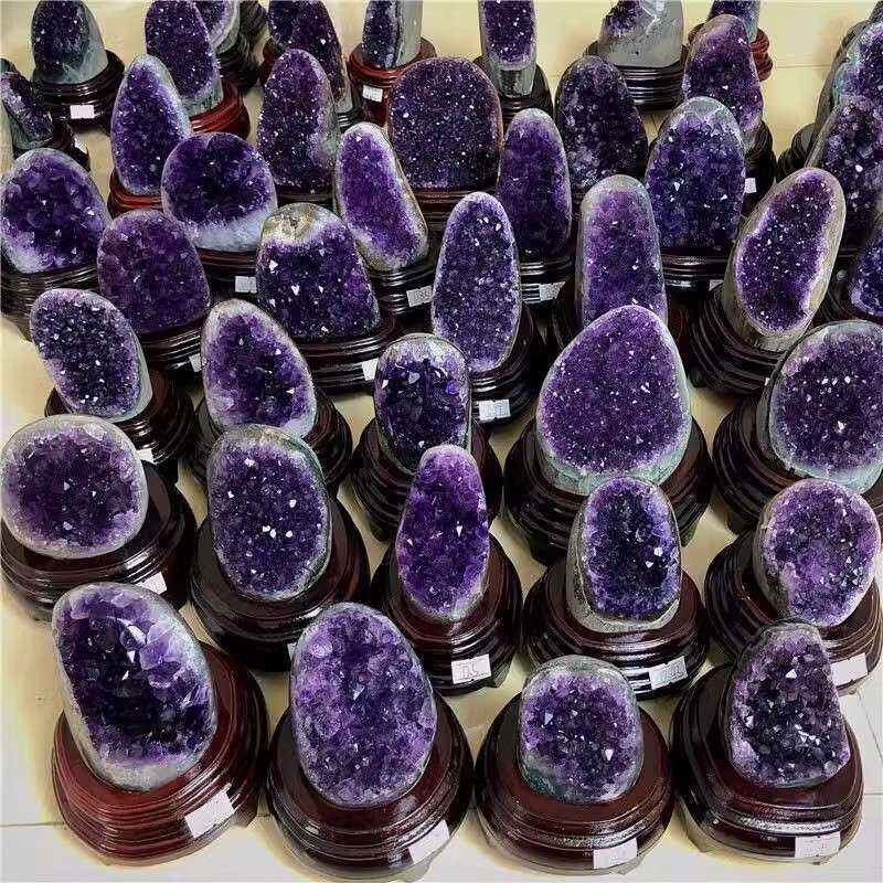 凤呈祥 天然乌拉圭紫水晶洞原石紫晶块紫晶簇摆件紫水晶消磁石