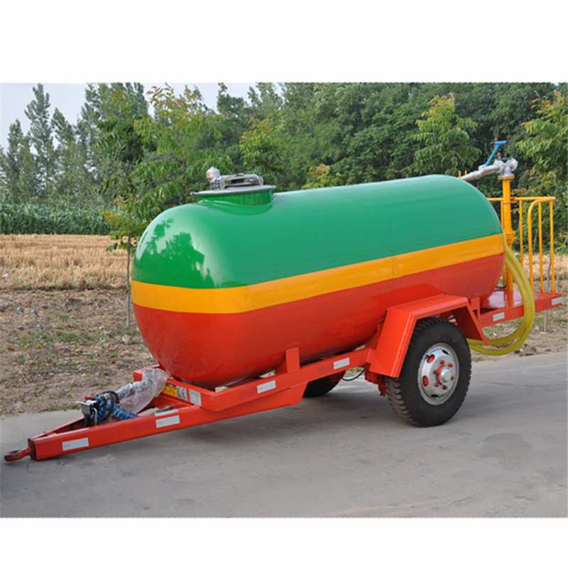2吨水罐拖车 园林绿化洒水罐车 高压喷头水罐拖车 工具车 油罐车