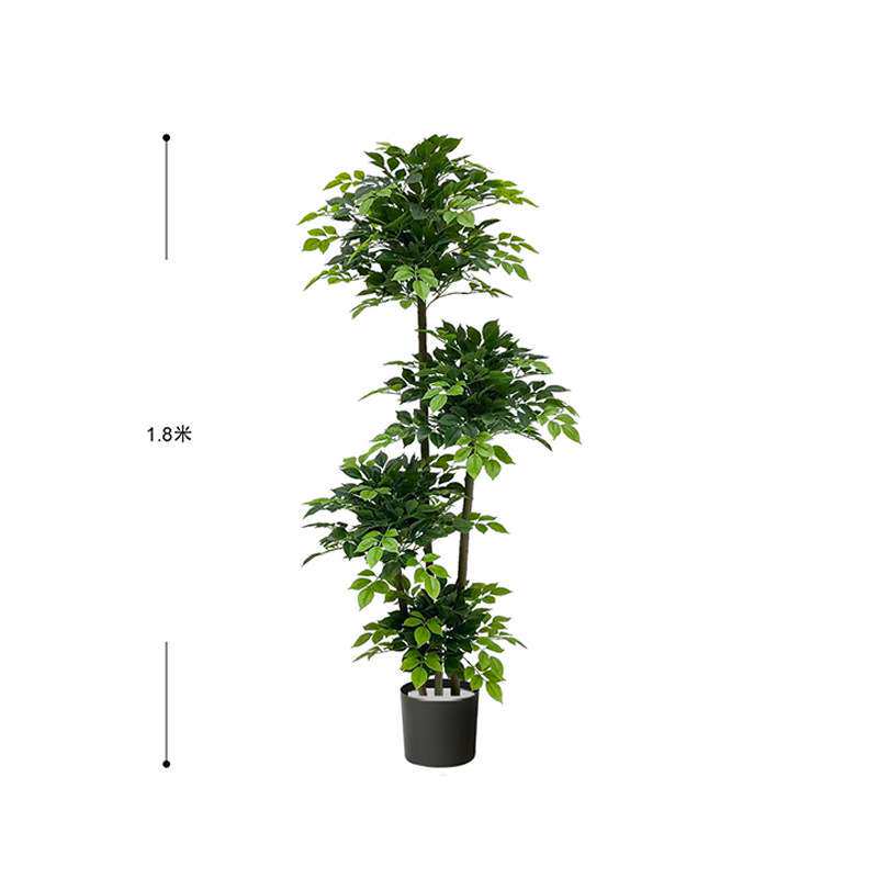 大型轻客厅仿生奢发财树植物幸福树室内装饰落地绿植假