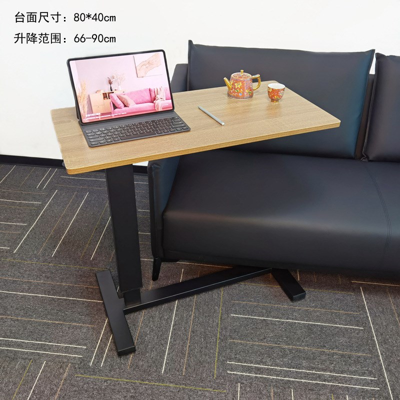 气动折叠升降床边桌寝室简约床上C懒人桌家用卧室移动电脑桌学习
