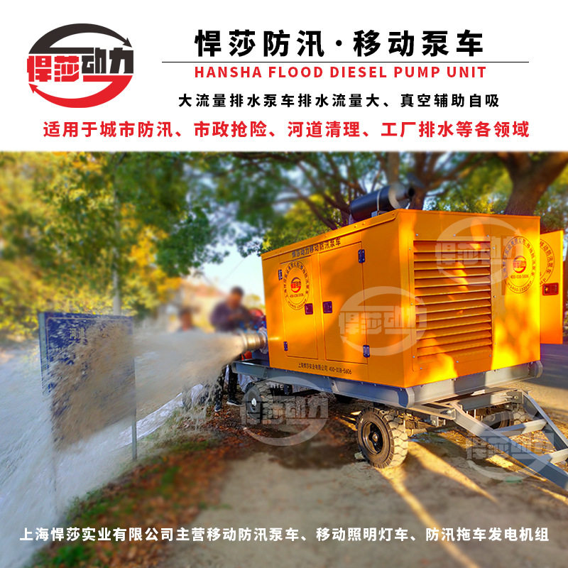 悍莎移动泵站排水抢险抗洪