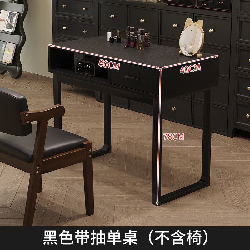 升级夹灯孔美式复古美甲桌单双人美甲台包邮美P甲店桌子经济简约