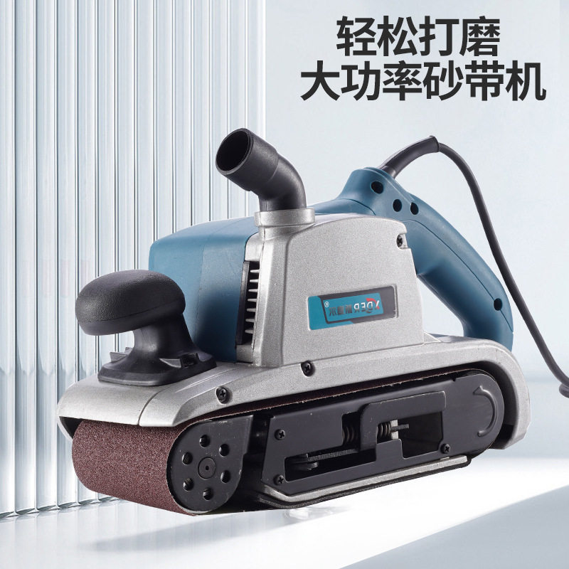 砂带机手提式砂带机家用型木工平面金属抛光打磨机除锈砂光机批发