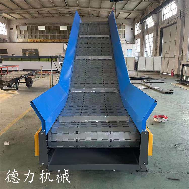 Z字型小型不锈钢上料爬坡链板提升机 垃圾运输输送设备