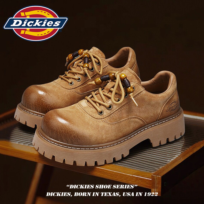 Dickies男鞋秋冬季英伦风复古运动登山鞋户外防滑耐磨低帮马丁靴