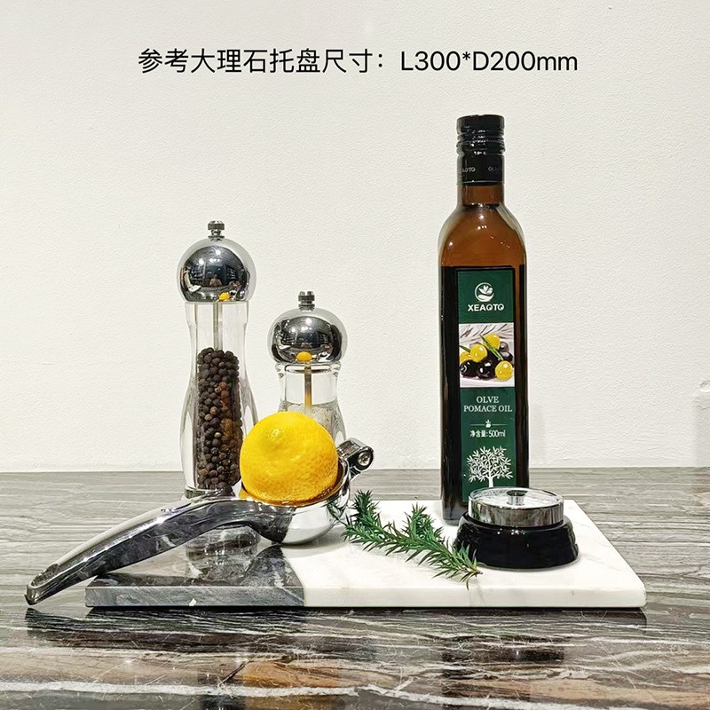 现代简约风格厨房n轻食沙拉料理橱柜展厅台面橘色系饰品