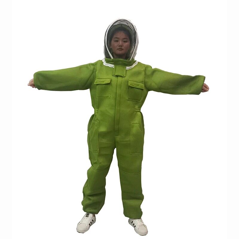 全身连体防蜂服加厚支架棉连体防蜂服折叠帽防蜂服马蜂服