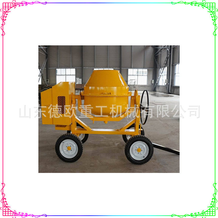 四轮移动式物料搅拌机 桥梁施工小型搅拌罐 中小型混凝土搅拌筒