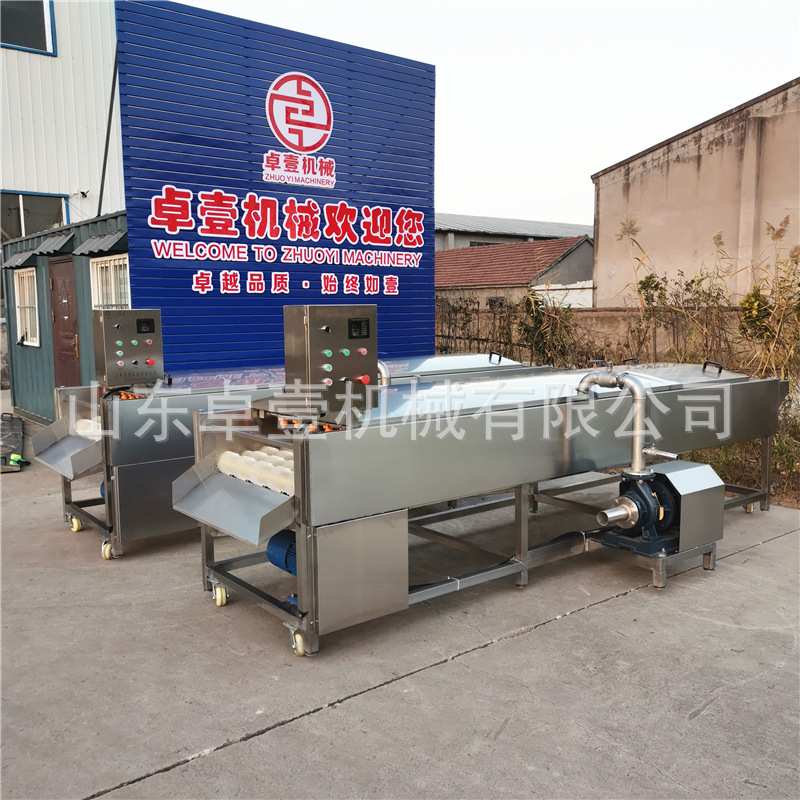 大型气泡清洗机商用洗菜机多功能流水线设备蔬菜水果清洗机风干机