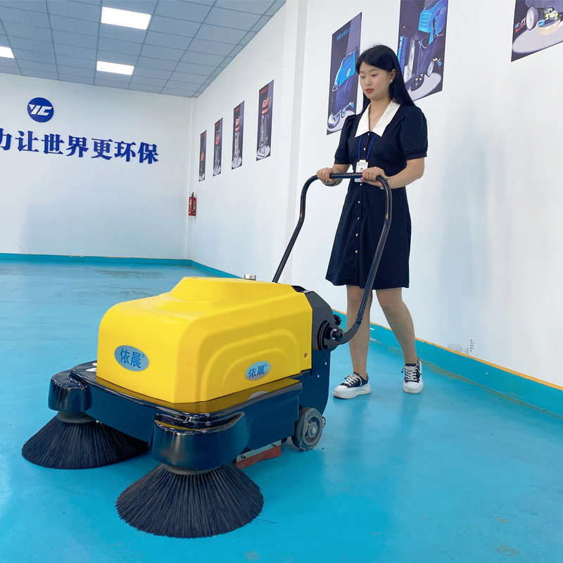 工厂仓库室外用扫手推地面扫地机清扫灰尘烟头用充电式吸尘清扫机