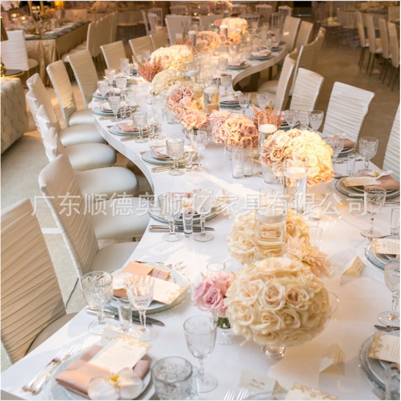欧式不锈钢婚礼桌l 不锈钢宴会桌子 现做酒店宴会不锈钢餐桌