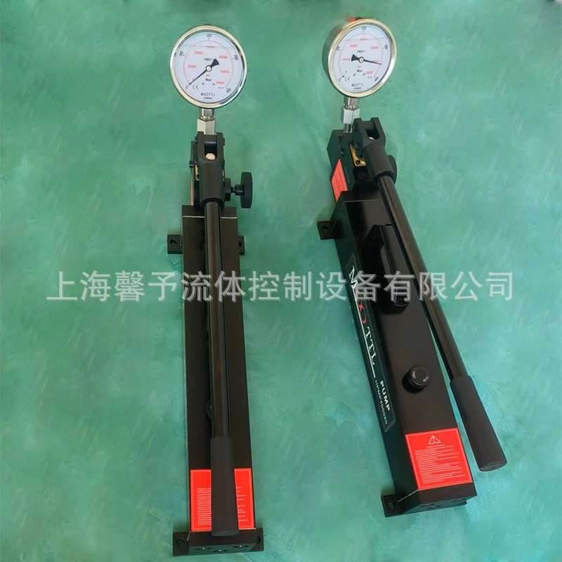 超高压手动泵钛合l金双柱塞手动打压泵液压螺栓拉伸器打压手动泵
