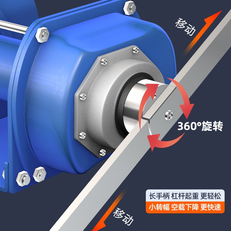 重型手摇绞盘双向自l锁式手动绞车钢丝绳卷扬机1吨3吨牵引小型吊