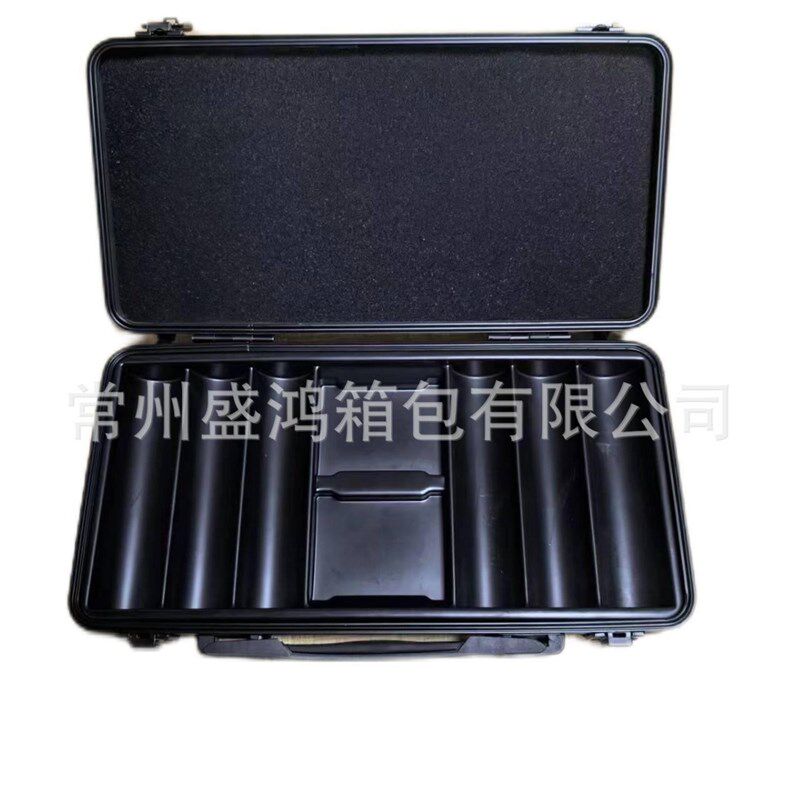 厂家直销300码黑色abs塑料筹码箱套装,空箱,加印图案logo
