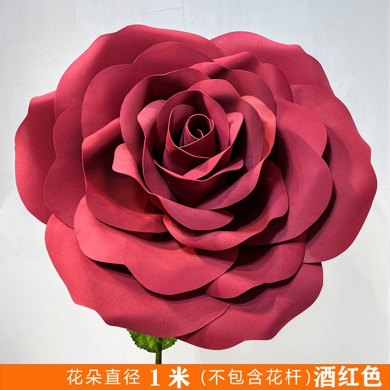 巨型仿真玫瑰花摆件商场店铺橱窗装饰玫瑰花假花婚礼节日表白布置