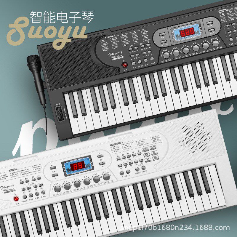 源头厂家电子琴61键多功能钢琴成人儿童幼师玩具初学者音乐器669
