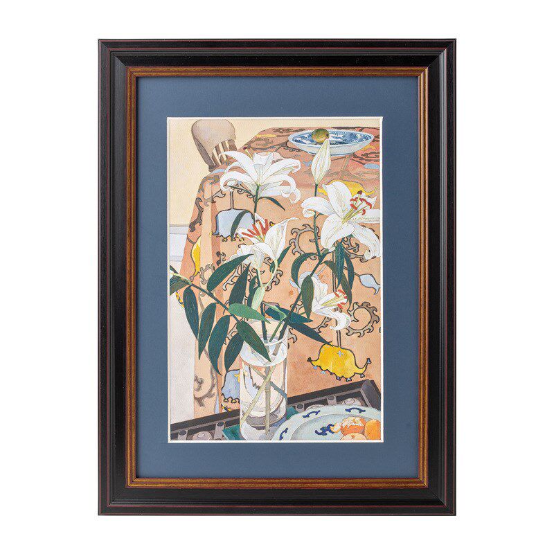 植物花卉复古装饰画客厅餐厅桌面欧式摆件小众花瓶艺术壁画高端画