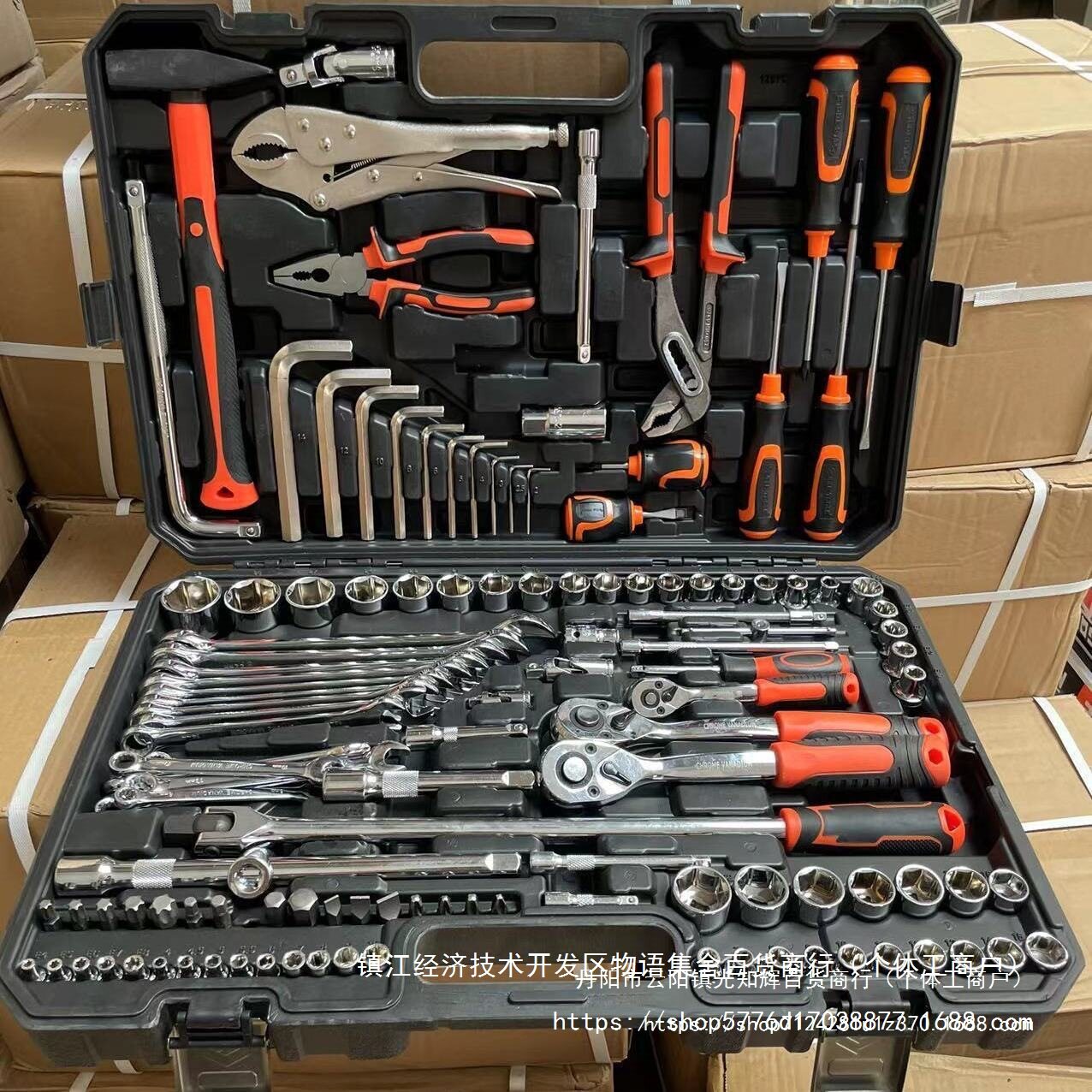 汽修组套套筒套管棘轮扳手修车汽修工具套装工具箱汽车维修工具箱
