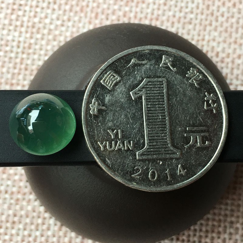 傅小姐翡翠湖水绿蛋面冰种玉质细S腻水润饱满镶嵌