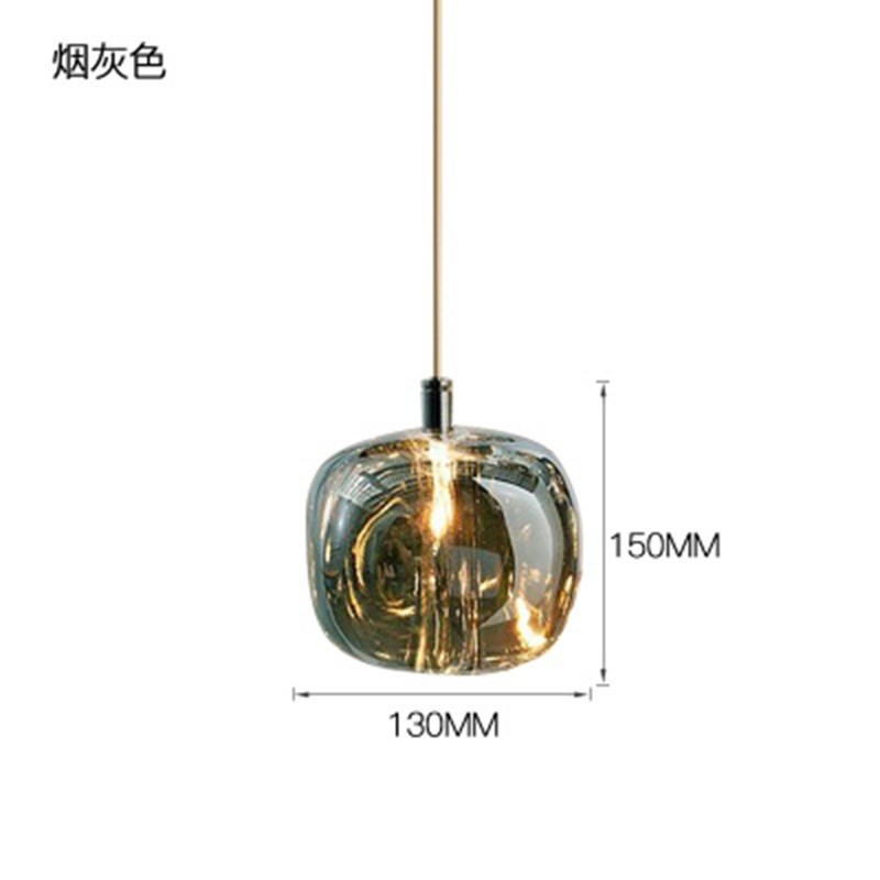 现代简约创意个性三头玻璃吊灯设计师床头款楼S梯后餐厅吧台灯饰