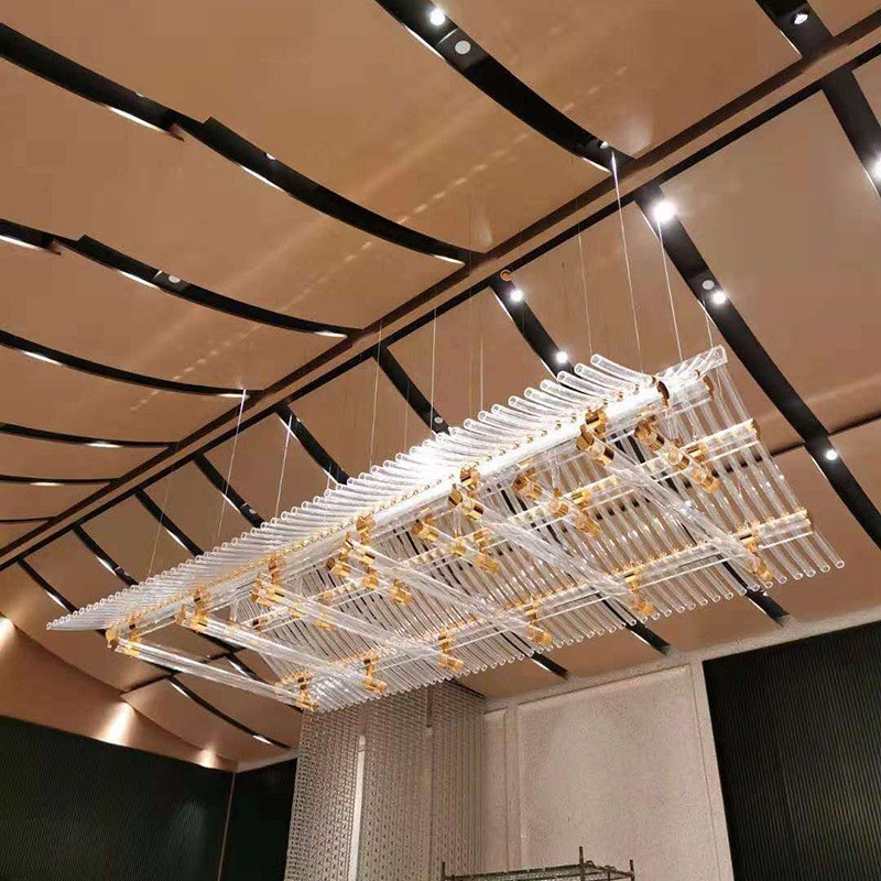 大型亚克力管g房子灯艺术造型宴会大厅灯售楼部沙盘非标工程灯灯