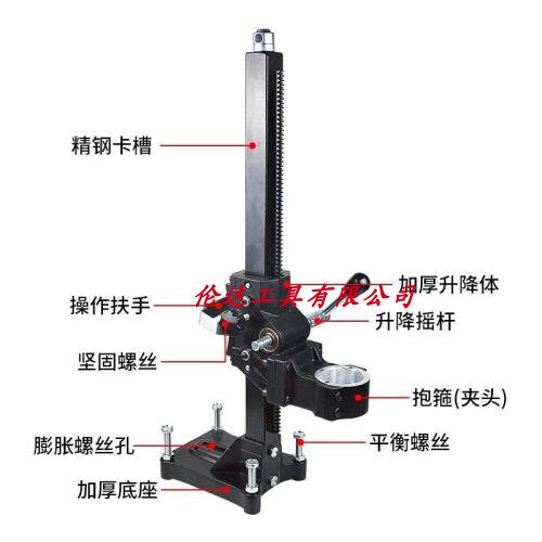博大170钻孔机支架2300W水钻机固定架子DW1-170工程钻台式机架子