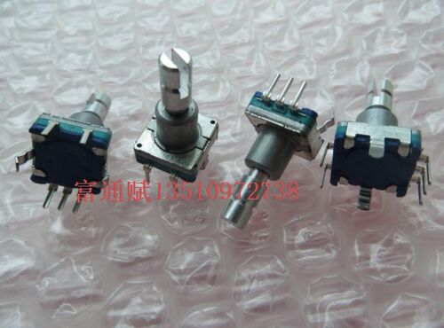 进口日本ALPS旋转脉冲编码器开关EC11带开关30位15脉冲17mm细柄