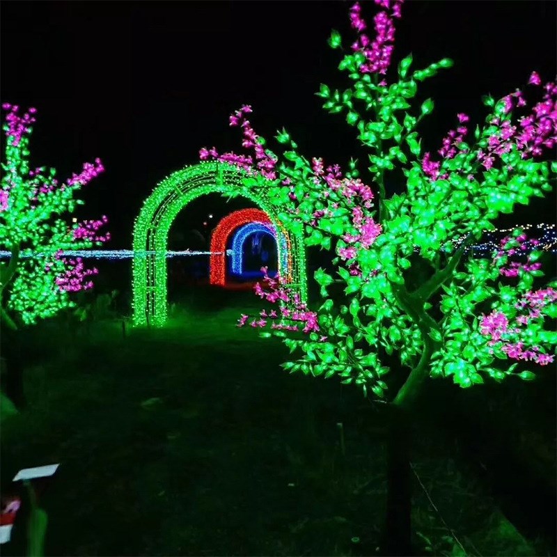 铁杆丁香花灯广场仿真植物亮化草坪灯户外防水装饰发光树灯