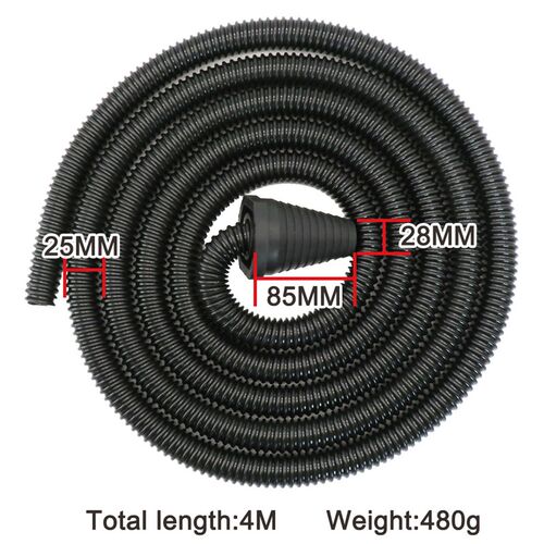 外贸货源 400cm墙面打磨机吸尘管黑色塑料波纹螺纹管打磨机软管