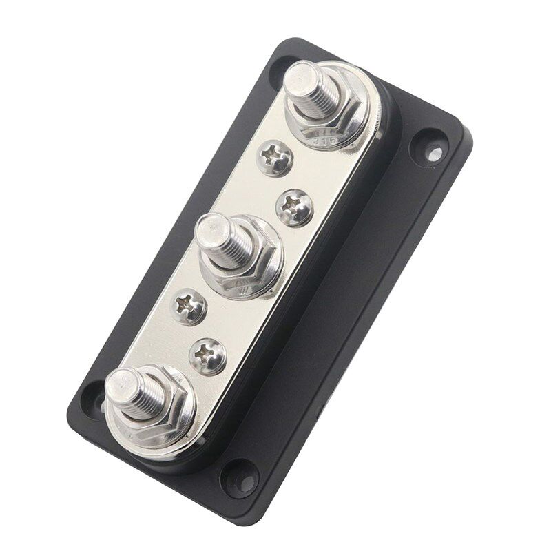 汽车轮船汇线排负极接线端子房车改装通用48V/300A船舶接线排带盖