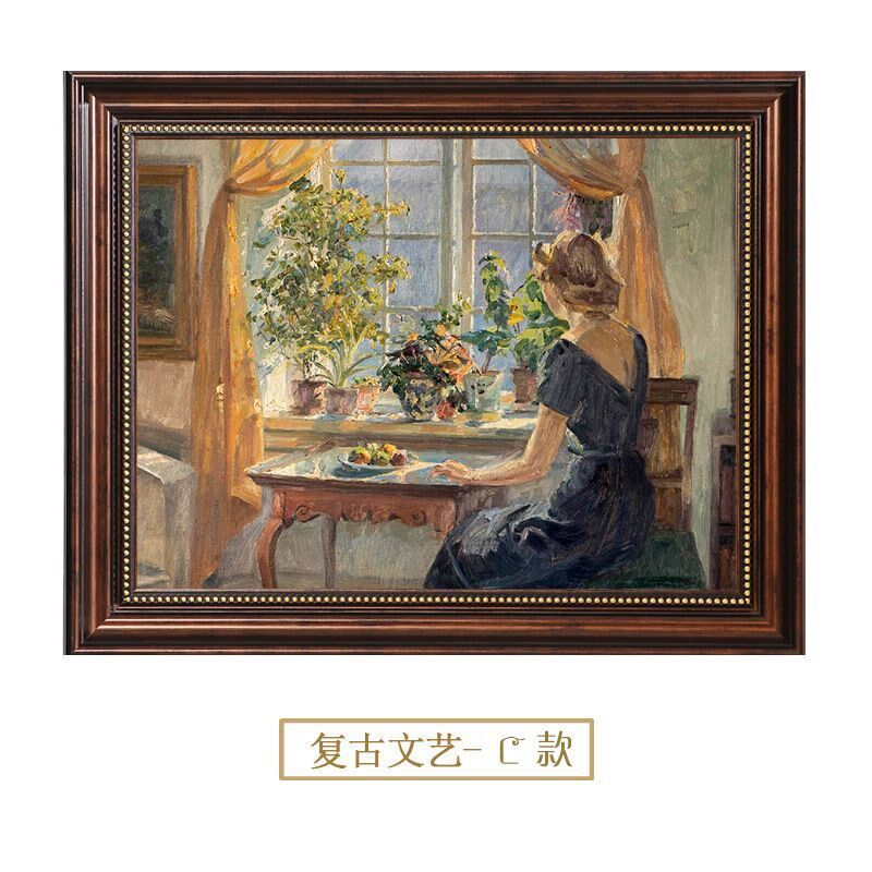 欧式法式复古电表箱装饰画免打孔遮挡箱电闸开关盒配电箱小众挂画