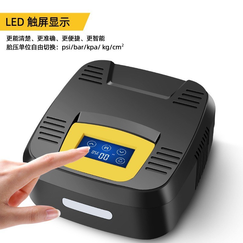 大功率车载轮胎充气泵便携式汽车打气泵数显气缸车用锂电车