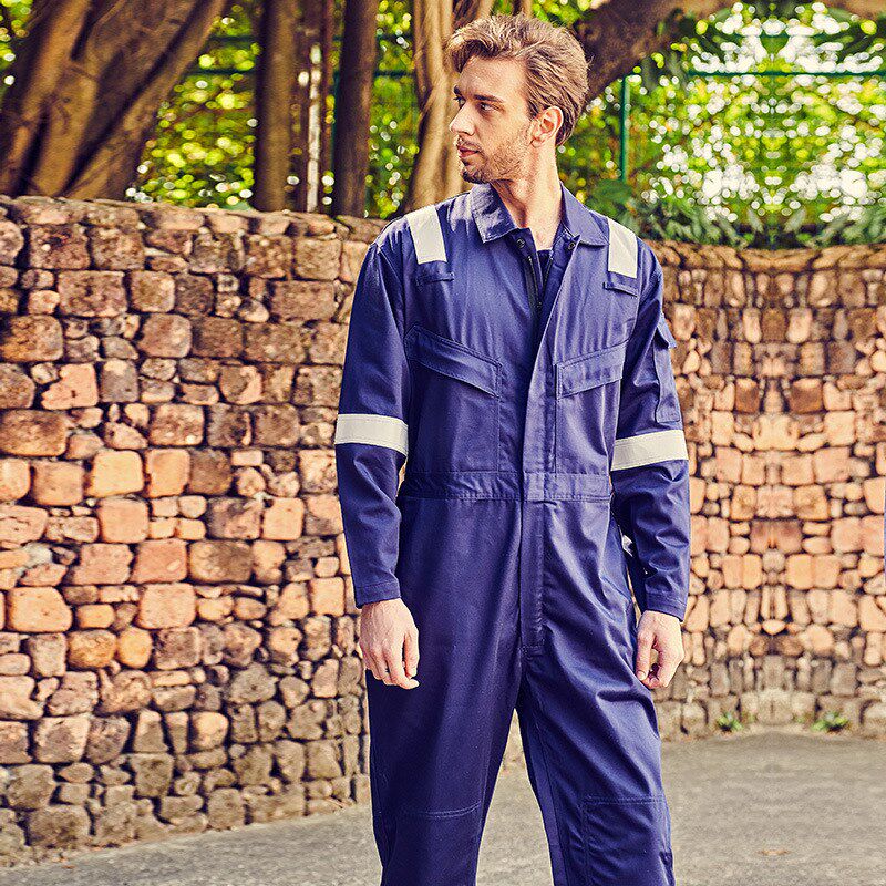 出口电力矿工阻燃服纯棉防静电工作服加厚防火劳保服连体支持打样