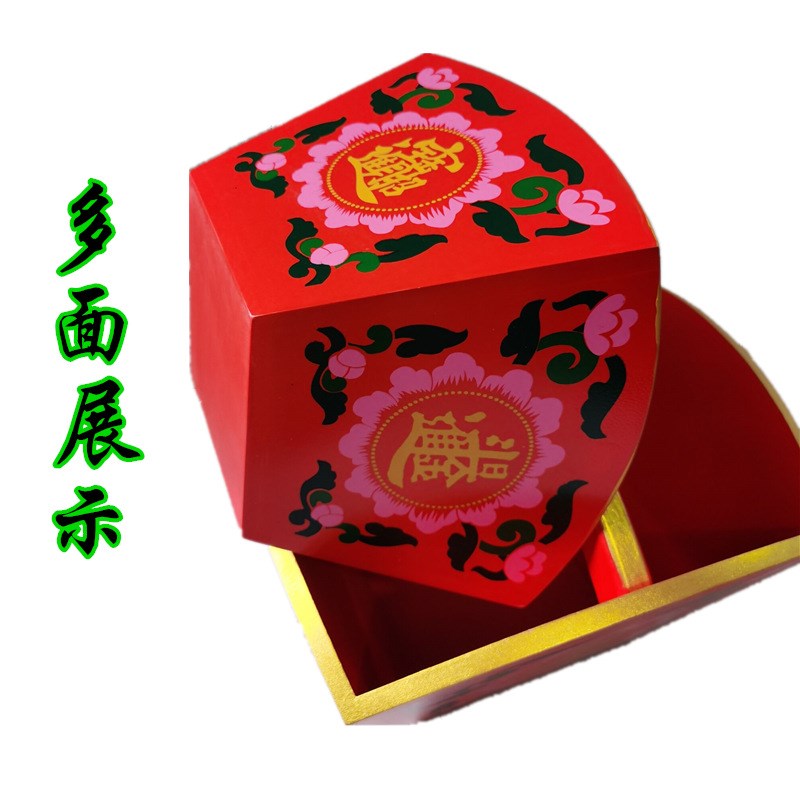 道用品彩绘拜斗 日进斗金 升斗 红色提手斗 米斗 佛令旗斗
