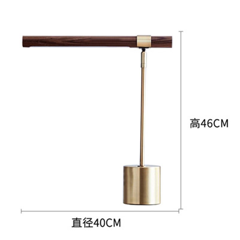 北欧创意简约台灯现代卧室床头设计师办公书桌酒店客房木纹台灯