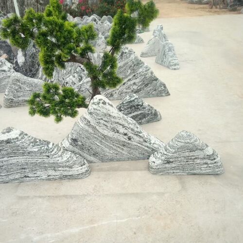 雪浪石切片组合造景 泰山石景石 园景小假山切片石景观小摆件现货