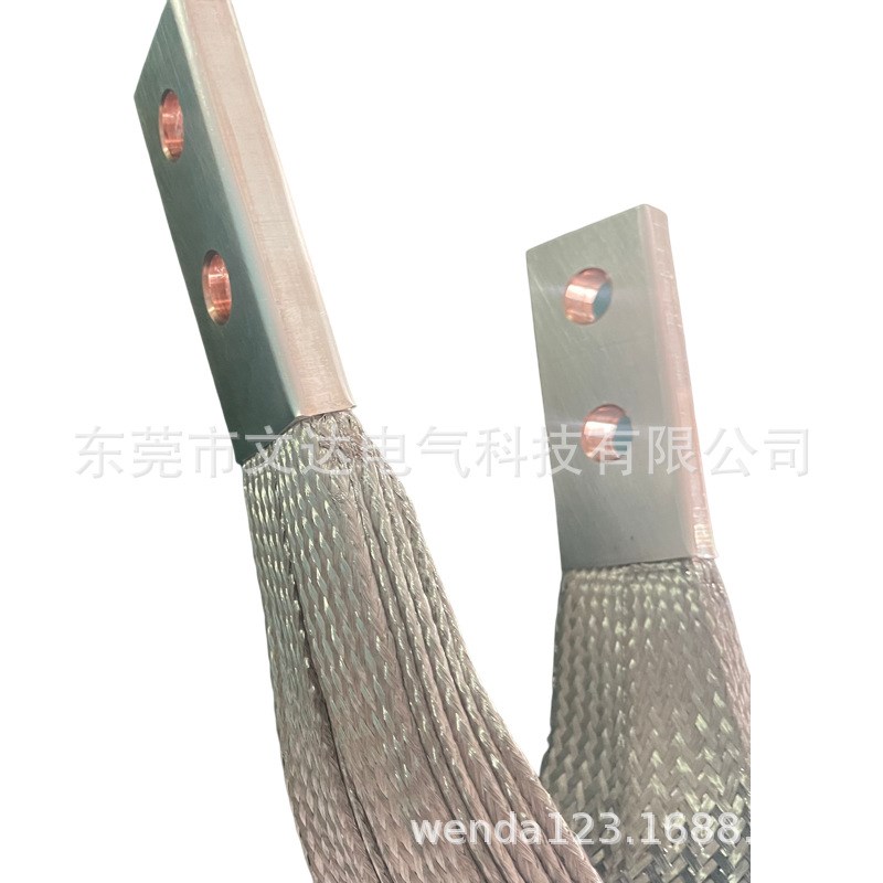 扁平铜编织带软连接铜编织线软连接材质(紫铜镀锡铜)导电带T2
