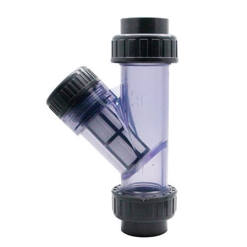 PVC-U过滤器Y型塑料透明过滤器管道过滤器DN15 20 25 32 40 50 63